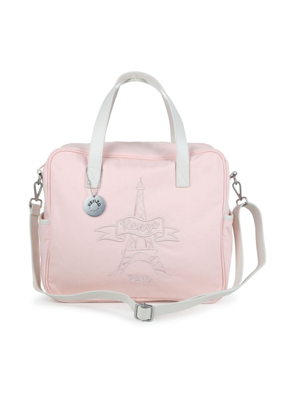 Borsa fasciatoio con ricamo per neonato Kenzo Kids rosa con tracolla regolabile - Rubino Kids