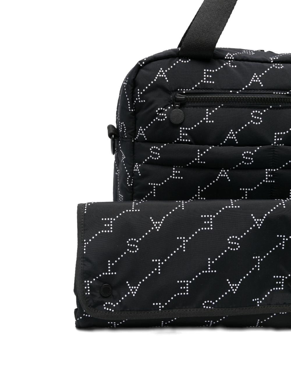 Borsa fasciatoio per bambina Stella McCartney Kids nera con logo all - over - Rubino Kids