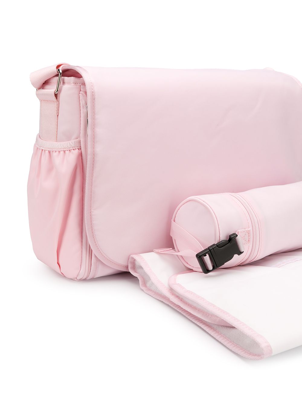 Borsa fasciatoio per neonata Emporio Armani Kids rosa con applicazione logo - Rubino Kids