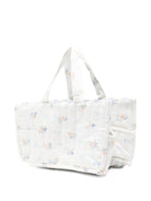 Borsa fasciatoio per neonati Avery Row bianco trapuntata con stampa grafica - Rubino Kids
