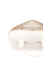 Borsa fasciatoio per neonati Balmain Kids bianca con logo ricamato - Rubino Kids