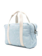 Borsa fasciatoio per neonati Bonpoint azzurra con logo ricamato all - over - Rubino Kids