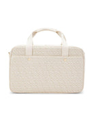 Borsa fasciatoio per neonati Bonpoint beige con stampa del logo all - over - Rubino Kids