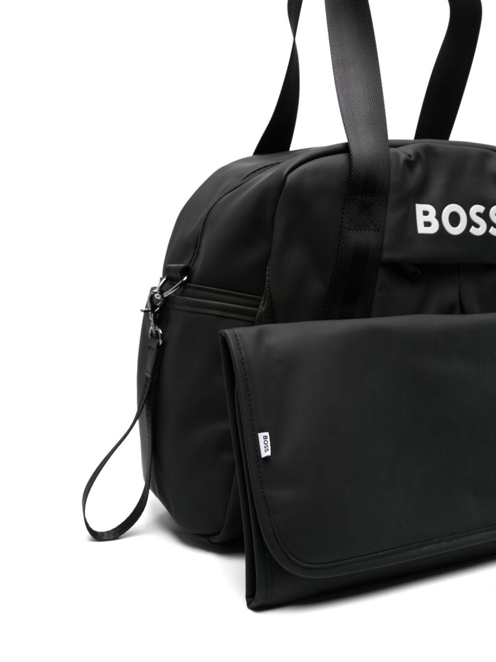 Borsa fasciatoio per neonati BOSS Kidswear nero con applicazione sul davanti - Rubino Kids