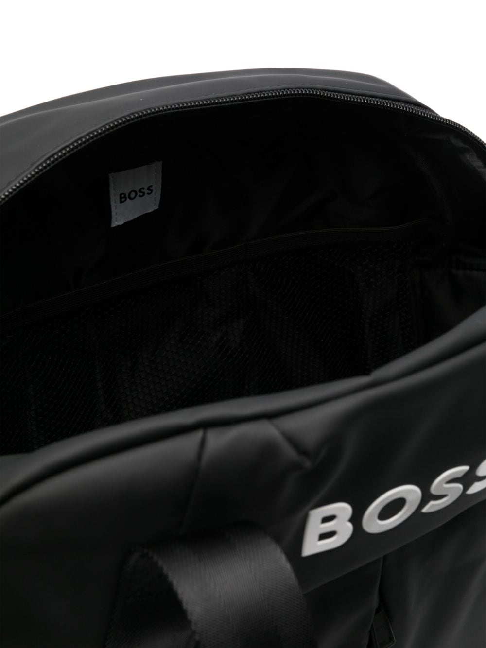 Borsa fasciatoio per neonati BOSS Kidswear nero con applicazione sul davanti - Rubino Kids