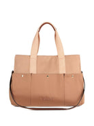 Borsa fasciatoio per neonati Chloé Kids beige con dettaglio logo - Rubino Kids
