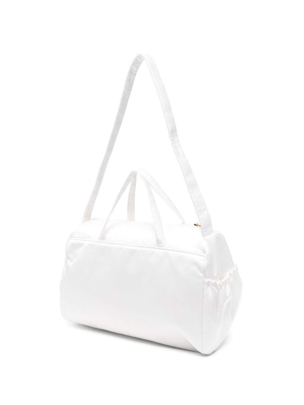 Borsa fasciatoio per neonati Elisabetta Franchi La Mia Bambina bianca con ricamo - Rubino Kids