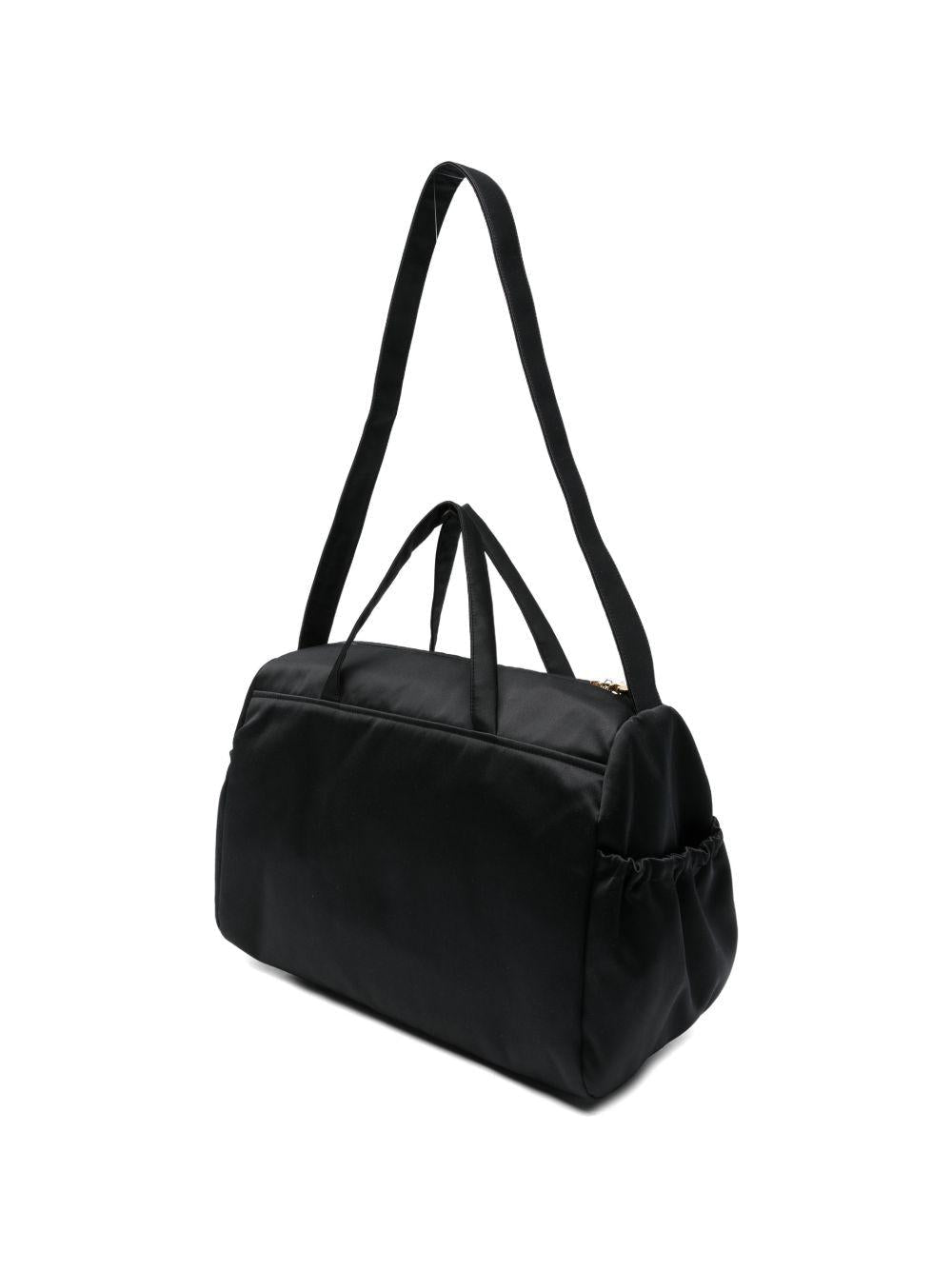 Borsa fasciatoio per neonati Elisabetta Franchi La Mia Bambina nera con ricamo - Rubino Kids