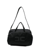 Borsa fasciatoio per neonati Elisabetta Franchi La Mia Bambina nera con ricamo - Rubino Kids