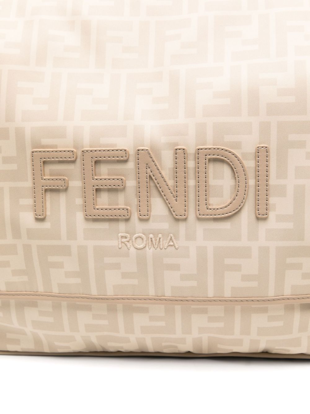 Borsa fasciatoio per neonati Fendi Kids beige con stampa FF all - over - Rubino Kids