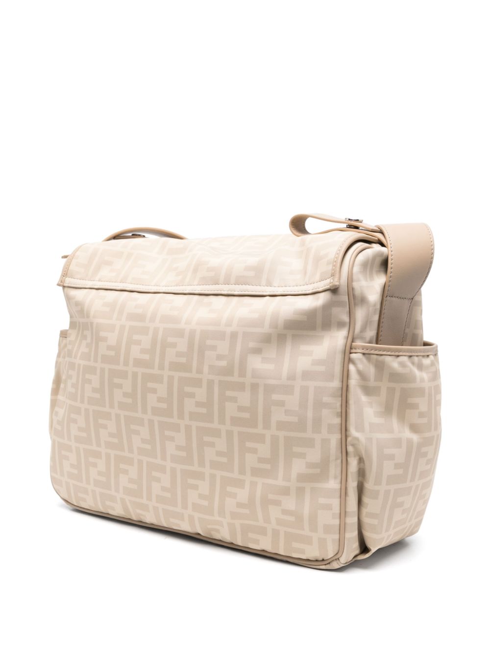 Borsa fasciatoio per neonati Fendi Kids beige con stampa FF all - over - Rubino Kids