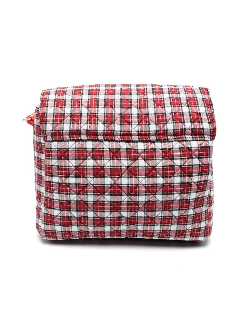 Borsa fasciatoio per neonati Monnalisa rosso con motivo a quadri tartan - Rubino Kids