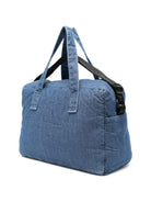 Borsa fasciatoio per neonati Moschino Kids denim con stampa orsetto sul davanti - Rubino Kids