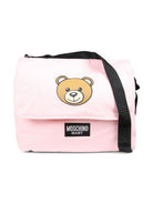 Borsa fasciatoio per neonati Moschino Kids rosa con logo Teddy Bear - Rubino Kids