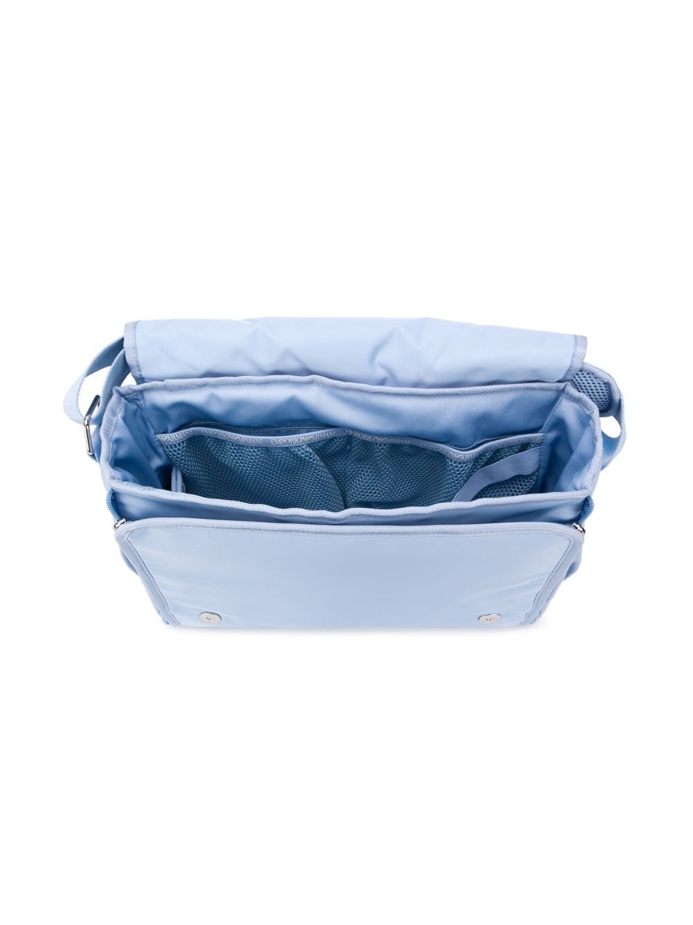 Borsa fasciatoio per neonato Emporio Armani Kids azzurro con applicazione logo - Rubino Kids