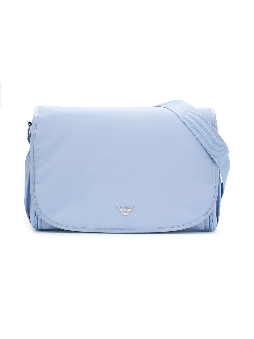 Borsa fasciatoio per neonato Emporio Armani Kids azzurro con applicazione logo - Rubino Kids