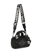 Borsa mini per bambina Karl Lagefeld Kids nera in pelle con tracolla removibile - Rubino Kids