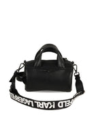 Borsa mini per bambina Karl Lagefeld Kids nera in pelle con tracolla removibile - Rubino Kids