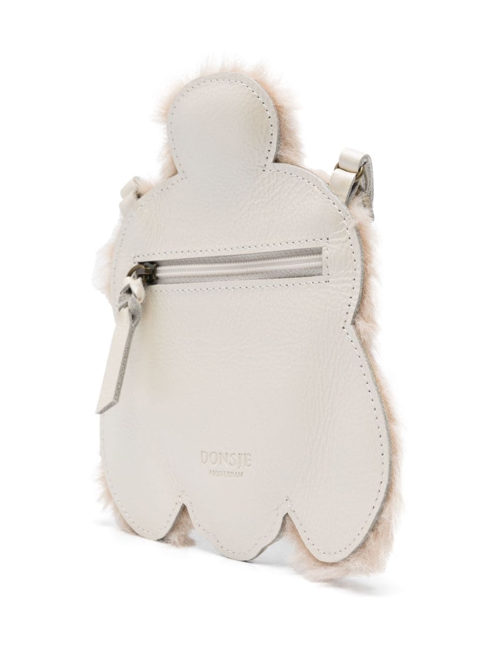 Borsa per bambina Donsje Britta beige con pelliccia - Rubino Kids