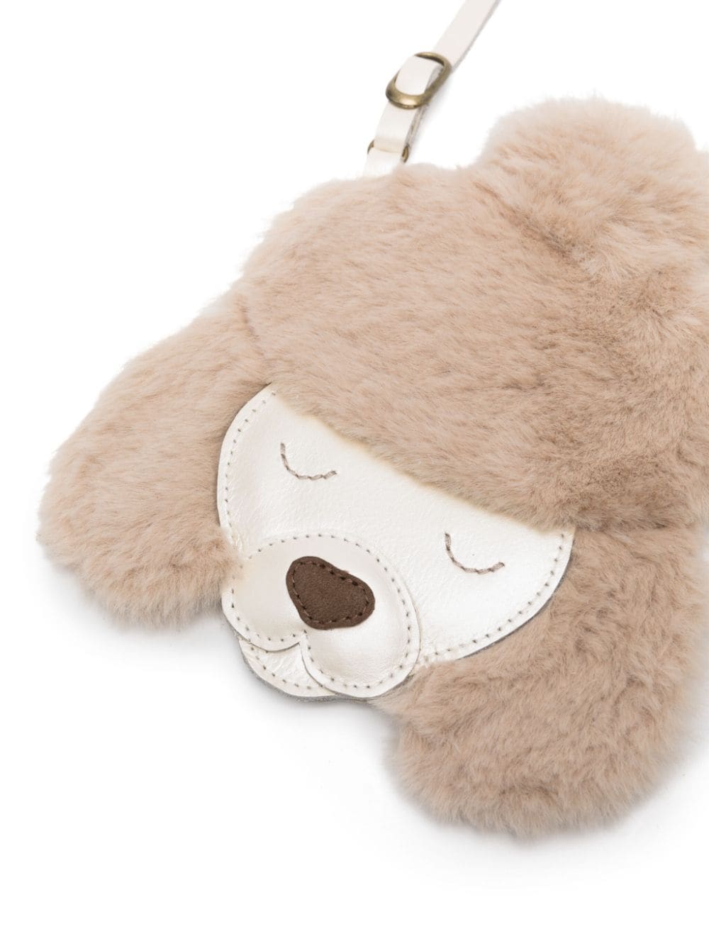 Borsa per bambina Donsje Britta beige con pelliccia - Rubino Kids