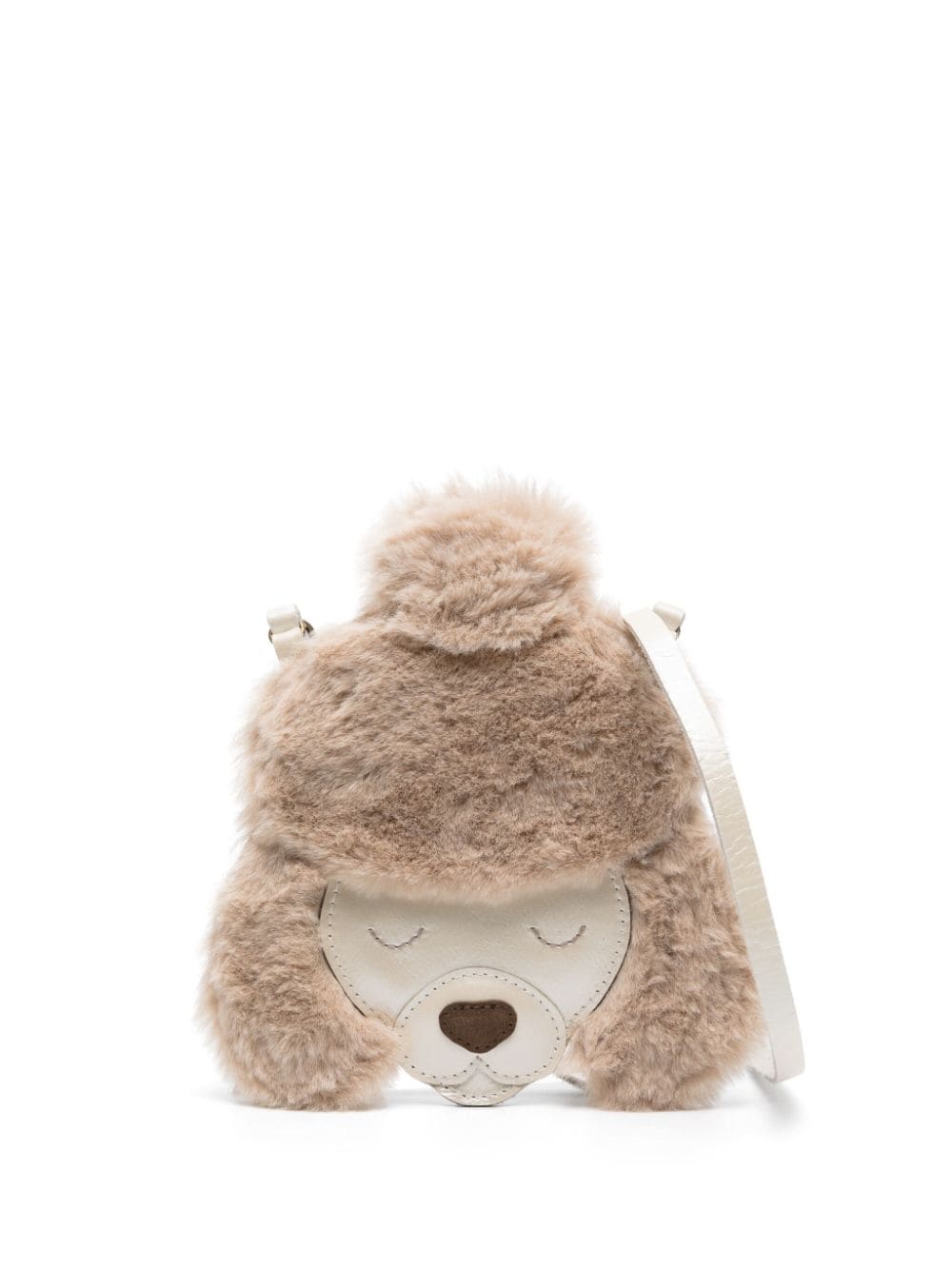 Borsa per bambina Donsje Britta beige con pelliccia - Rubino Kids