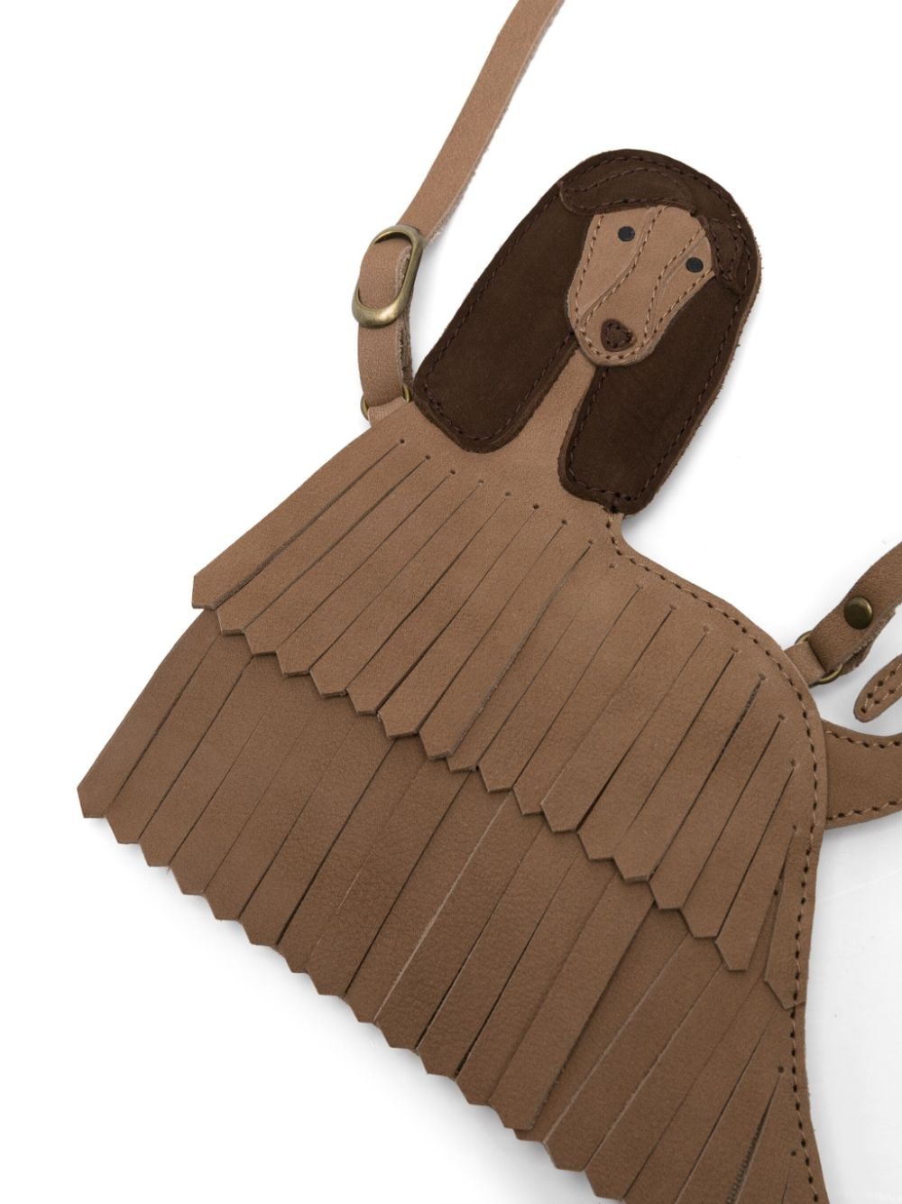 Borsa per bambina Donsje Thima marrone con motivo cane - Rubino Kids