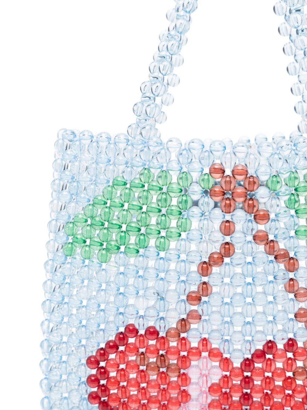 Borsa per bambina Konges Slojd azzurra con perline di cilegio - Rubino Kids