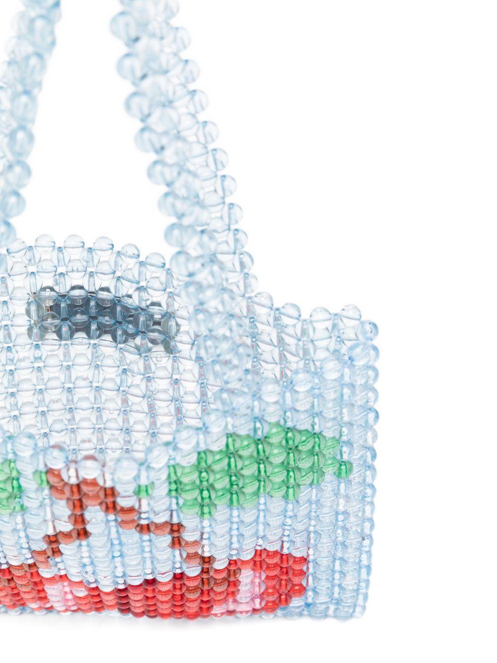 Borsa per bambina Konges Slojd azzurra con perline di cilegio - Rubino Kids