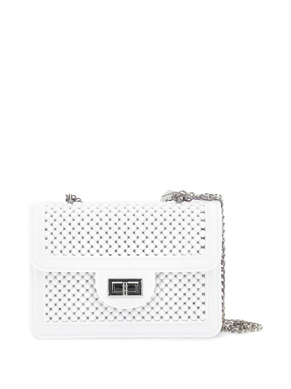 Borsa per bambina Monnalisa bianca con design a perline - Rubino Kids