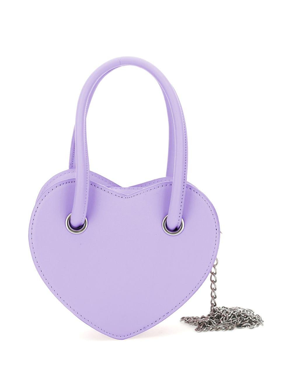 Borsa per bambina Monnalisa viola a forma di cuore - Rubino Kids