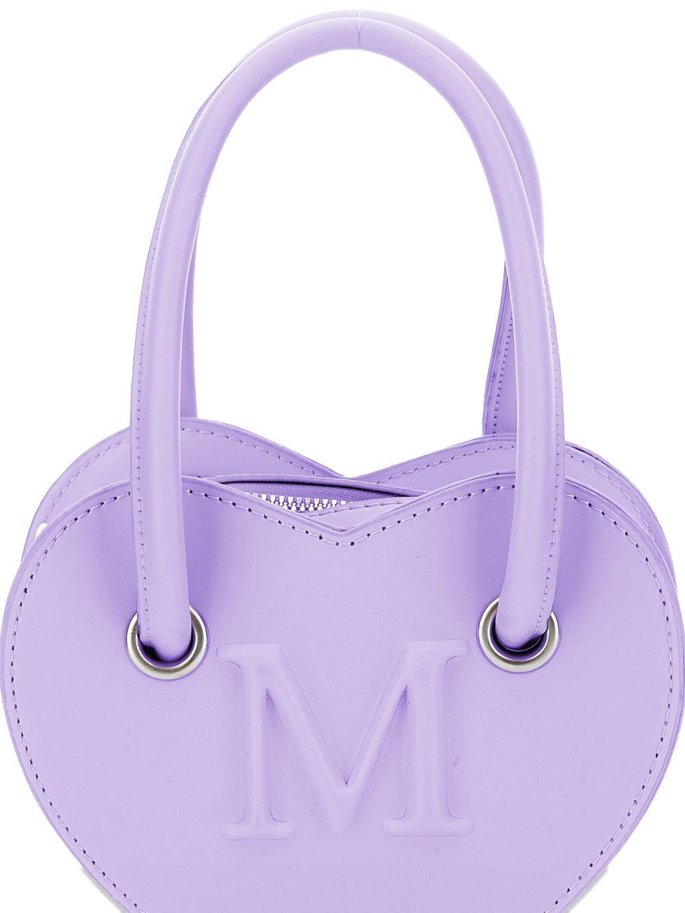 Borsa per bambina Monnalisa viola a forma di cuore - Rubino Kids
