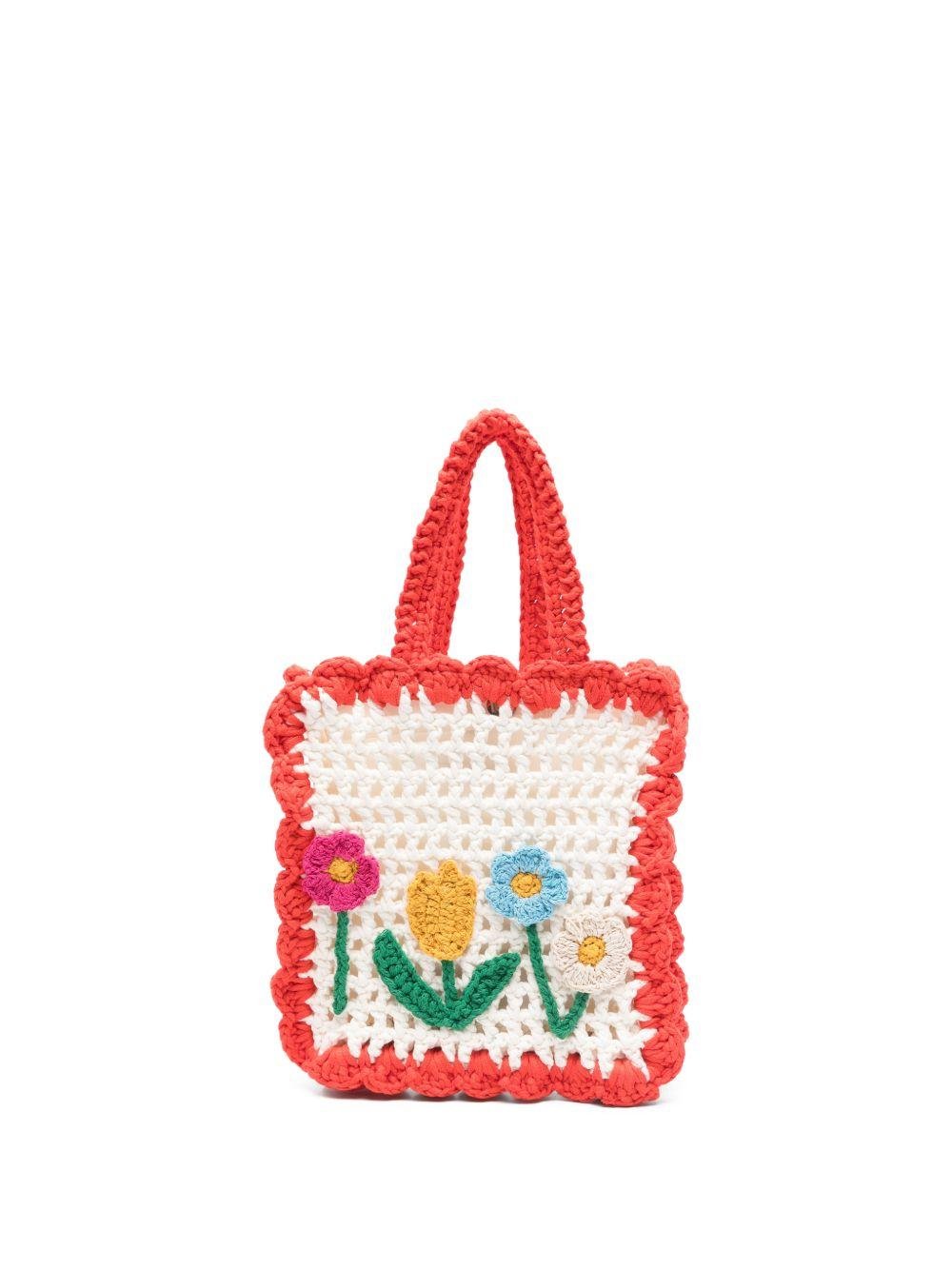 Borsa per bambina Stella McCartney Kids biancs con applicazione a fiori - Rubino Kids