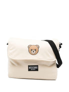 Borsa per neonati Moschino Kids beige con stampa Teddy Bear - Rubino Kids