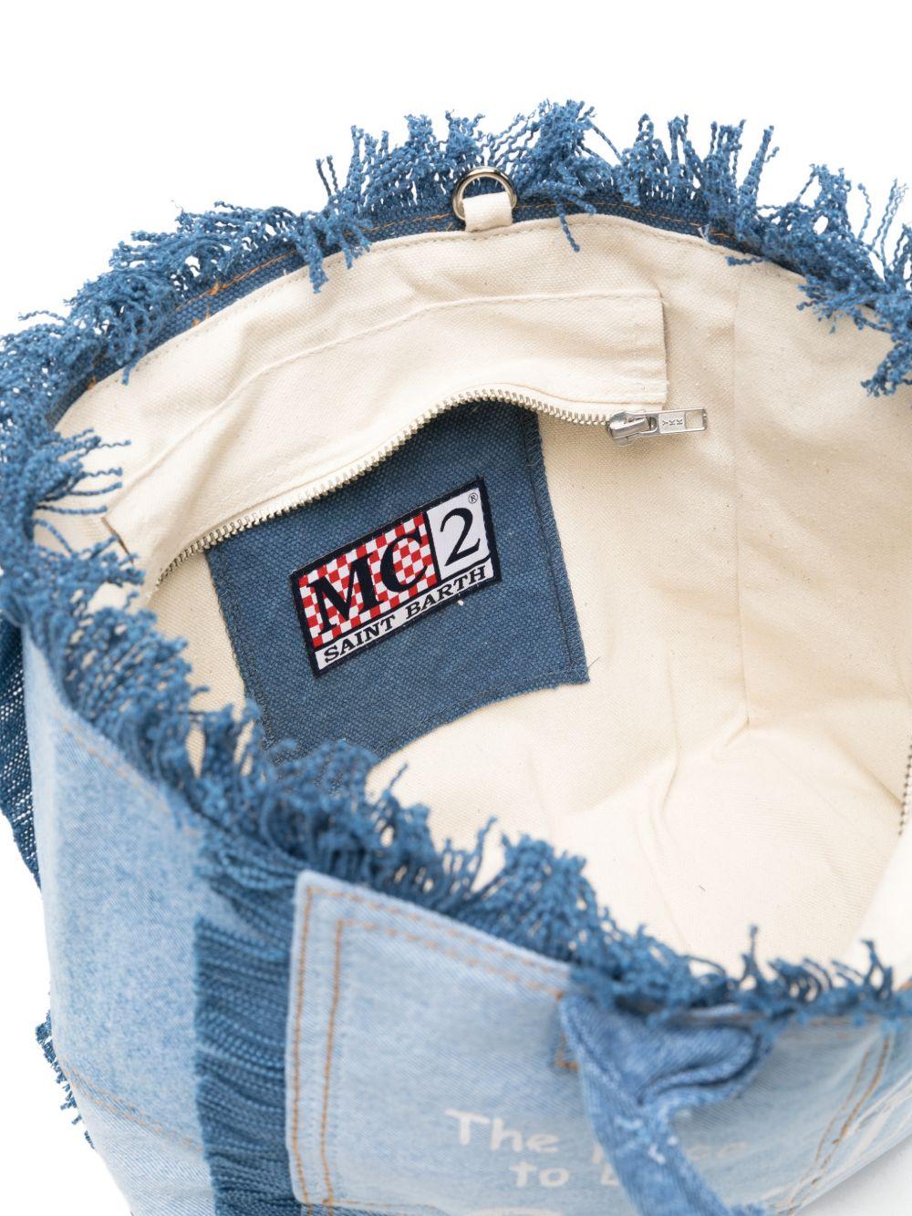 Borsa tote ColetteMC2 Saint Barth blu con design patchwork - Rubino Kids