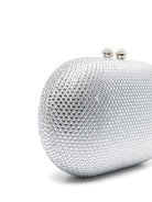 Borsa tote con strass per bambina Monnalisa argento con manico rimovibile - Rubino Kids