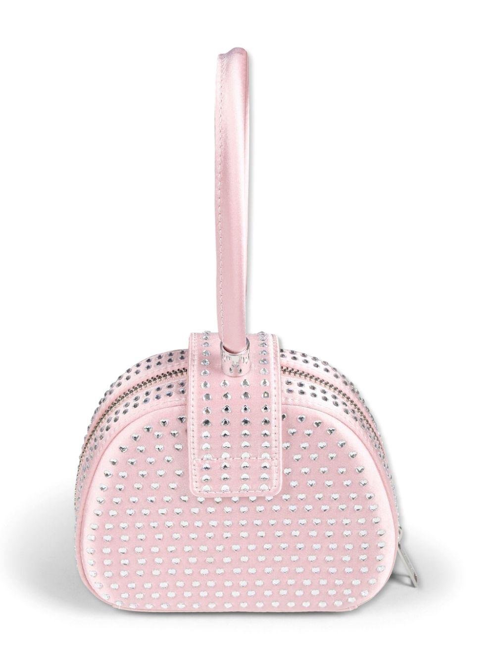 Borsa tote con strass per bambina Self - Potrait Kids rosa con dettaglio fiocco - Rubino Kids