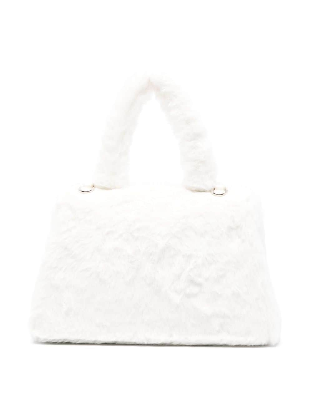 Borsa tote in finto shearling - Rubino Kids