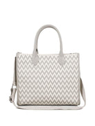 Borsa tote per bambina Lanvin Enfant grigia con motivo a zig - zag - Rubino Kids