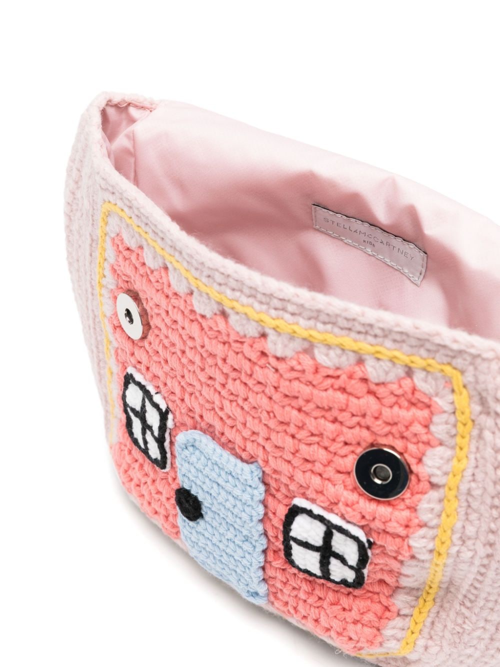 Borsa tote per bambina Stella McCartney Kids rosa con motivo casa - Rubino Kids