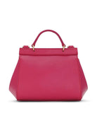 Borsa tote Sicily mini per bambina Dolce & Gabbana Kids Fucsia con tasca interna a soffietto - Rubino Kids