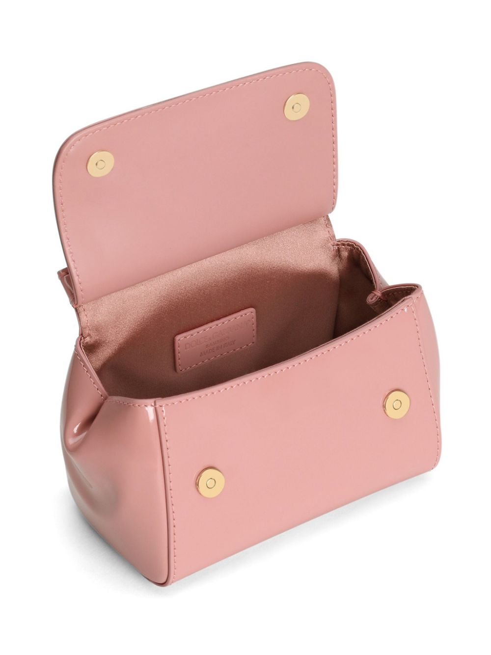 Borsa tote Sicily mini per bambina Dolce & Gabbana Kids rosa con tasca interna a soffietto - Rubino Kids