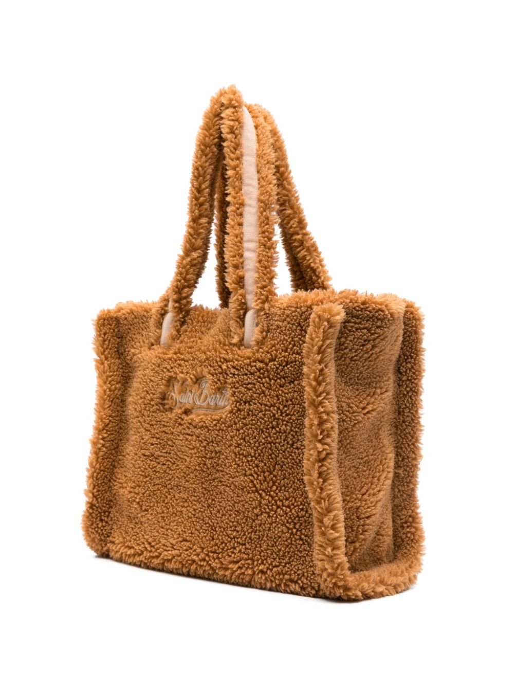 Borsa tote Teddy per bambina MC2 Saint Barth marrone con due manici - Rubino Kids