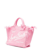 Borsa tote Vanity MC2 Saint Barth rosa con stampa logo - Rubino Kids
