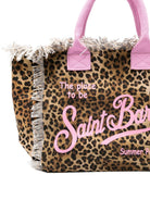 Borsa Vanity MC2 Saint Barth animalier con manici rosa - Rubino Kids