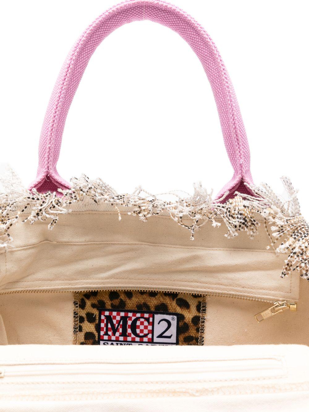 Borsa Vanity MC2 Saint Barth animalier con manici rosa - Rubino Kids
