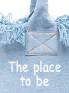 Borsa Vanity MC2 Saint Barth azzurra con logo sul davanti - Rubino Kids