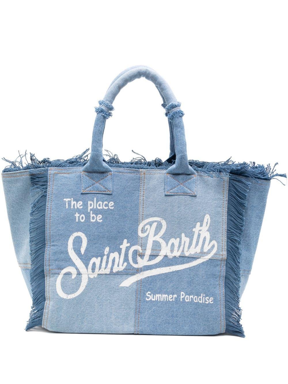 Borsa Vanity MC2 Saint Barth denim con design color - block - Rubino Kids