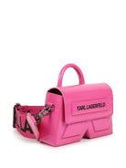 Borsetta con stampa per bambina Karl Lagerfeld Kids rosa con effetto glossy - Rubino Kids