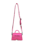 Borsetta con stampa per bambina Karl Lagerfeld Kids rosa con effetto glossy - Rubino Kids