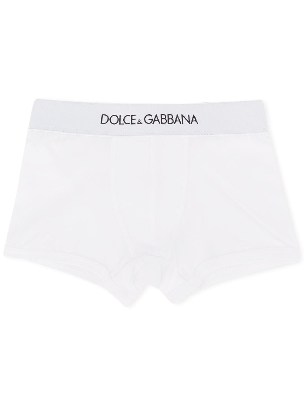 Boxer con logo per bambino Dolce & Gabbana Kids bianchi con vita elasticizzata - Rubino Kids